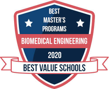 Badge of Best Maters in Biomedical Engineering Programs by Best Value Schools